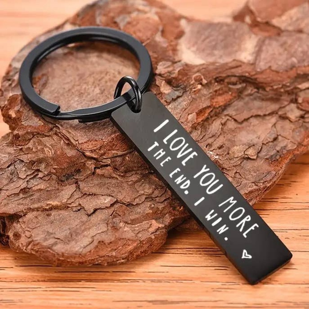 Black Engraved Keychain